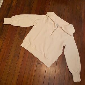 Varley Cream Half Zip Sweater